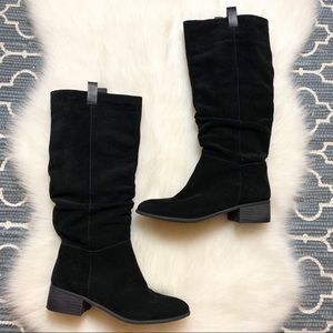 BP Nordstrom traffic Slouch boots 7.5 black suede